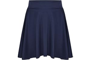 A2Z 4 Kids Filles Jupe Patineuse Unie pour l'école Trendy Soft Feel Confortable Mode d'été Vêtements de Tenue Âge 2-13 Ans