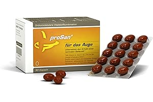 ‎PROSAN proSan für das Auge | Erhalt der normalen Sehkraft mit Vitamin A, B2, Omega-3-DHA & Zink | Hochdosierte Augen-Vitamin-Kapseln mit Lutein & Zeaxanthin und vielen weiteren Mikronährstoffen