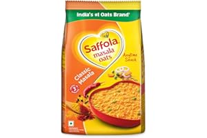 Saffola Masala Oats, Tasty Evening Snack, Healthy Snack, Classic Masala, 500G
