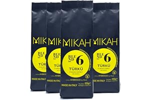 Caffè TURCO - Miscela di caffè 100% Arabica macinato MIKAH® secondo la tradizione turca - 4 Sacchetti da 125gr (Caffè turco TRADIZIONALE)