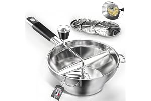 Grönsakskvarn i rostfritt stål med 3 utbytbara skivor, manuell handkvarn för barnmat, för tomatsås och potatismos (silver H)