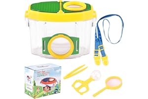 Yintrinsic Ensemble D'Explorateur D'Enfants, BoîTe D'Observation D'Insectes Pour Enfants Avec Loupe 4,5x, Ensemble D'Explorateur ExtéRieur De PièGe à Insectes Portable Explorer Jouets