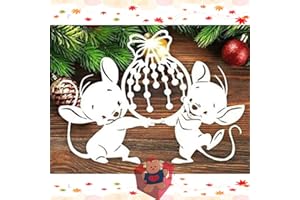 GOWXS 2 pcs Animal Mouse Metal Die Cuts, Christmas Wedding Love Mouse Bowtie Cutting Dies Cut Stencils for DIY Scrapbooking Album Decorative Embossing Paper Dies Card Making