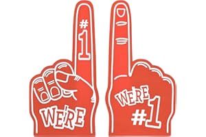 IGXX Lot de 2 Doigts en Mousse, Mains en Mousse, gladiateurs en Mousse, Accessoires pour Supporters Sportifs (Rouge)