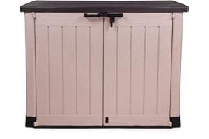 ONDIS24 Keter Store It Out Max garden box, garbage can, appliance box, shed for 2 x 240 liter garbage cans.