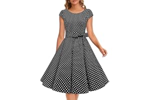 Dressystar Damska sukienka koktajlowa w stylu lat 50-tych 60-tych Audrey Hepburn pin up retro