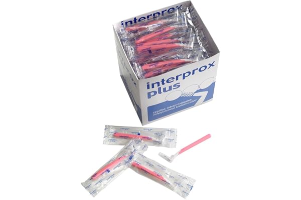 Interprox Plus Boîte de 100 brossettes interdentaires (rose nano)