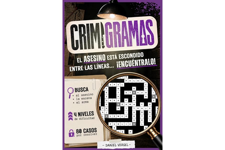 CRIMIGRAMAS: El asesino está entre las líneas y tú eres el único detective capaz de encontrarlo - 80 sopas de letras de críme