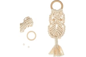 Trimits Make Your Own Macramé Decoration Kit, Natural Owl