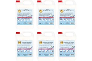 ‎VENTON VENTON Destilliertes Wasser 30L (6×5L) I Entsalztes - Entionisiertes - Demineralisiertes Wasser nach VDE 0510 I Dest Wasser für Haushalt, Freizeit, Auto & Labor I Reines Wasser I Laborwasser