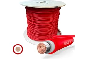 Câble Solaire SOLARTRONICS Vendu au mètre 6mm² - 20 m Rouge - rallonge de câble photovoltaïque - Fabriqué en Allemagne