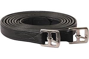 ExionPro Étriers en cuir souple à triple revêtement | Étriers durables pour l'équitation quotidienne | Noir, marron | Tailles – 137,2 cm/147,3 cm/157,5 cm | Étriers en cuir anglais pour selle
