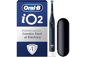 Oral-B iO 2 Cepillo de Dientes Eléctrico Azul Mar, 1 Cabezal, 1 Estuche De Viaje, 3 Modos De Cepillado, Sensor De Presión y Temporizador, Diseñado por Braun, Edición Limitada