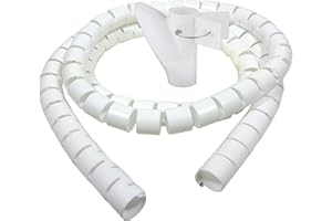 Bambelaa! Tubo Per Cavi 1,5 m Tubo Cavi Pc Guaina Cavi Plastica Tubo Cavi Elettrici Diametro 20mm Guaina Cavi Flessibile Bianco