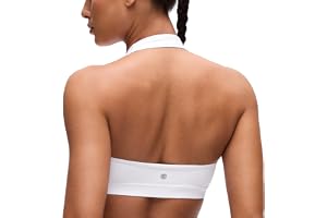 CRZ YOGA Butterluxe Halter sport-BH:ar | Lätt stöd, Avtagbara kuddar, Yoga, Extremt mjuk, Öppen rygg, För kvinnor
