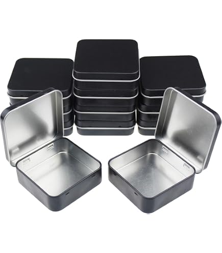 18er-Set Leere Quadratische Metalldosen Mit Sichtfenster – Ideal Für Kerzen, Süßigkeiten & DIY-Geschenke (240ml/120ml/60ml)