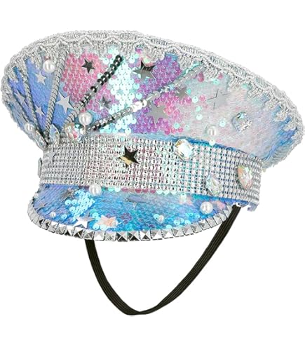 Mütze Rainbow Sparkle | Bunte Glitzer-Kappe | Karneval, Festival & Party