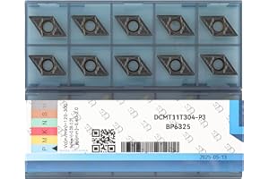 CDBP Plaquette de tournage DCMT 11T304 DCMT32,51 Pour semi-finition dans acier, tournage mécanique, CVD Revêtement, 10 Pièces.