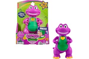 Barney Fisher-Price Barney's World Heart Hands Juguete Musical de Figura 14,48cm de Altura con Luces, para niños y niñas de Preescolar a Partir de 2 años, JFF05
