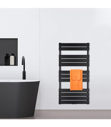 VERONA Design-Badheizkörper 1400 X 500 Mm – Anthrazit/schwarz, Handtuchtrockner Mit 566 W Leistung, EN 442 Geprüft