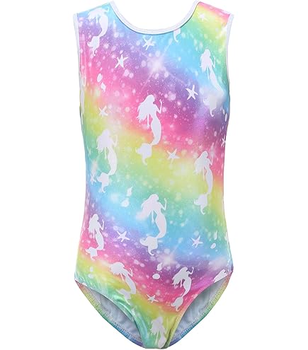 XIUsheUA Turnpakjes voor meisjes, glanzende strass steentjes, balletdanskleding, turnpakje met metallic hoge taille, shorts, gymnastiekbadpak, danspakjes, outfit, turnpakjes voor meisjes (blauw, 4