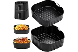 LOMPYEU 2 szt. Airfryer akcesoria do Cosori Turbo Tower 10,8 l, Double Stack Airfryer, silikonowa forma do frytkownicy na gorące powietrze, akcesoria do COSORI DC111, DC112 i DC113S (6,5 l i 4,3 l)
