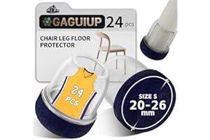 GAGUIUP Chair Leg Floor Protectors,24 Pcs 1" Round Silicone Chair Leg Caps,Furniture Foot Protector,Free Moving Table Leg Covers,Stool Leg caps to Prevent Hardwood Floor Scratches and Reduce Noise