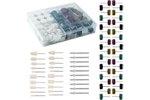 JASFLY 150 Pièces Accessoires Dremel Kit, Kit Polissage, Disque Dremel pour Bijoux Verre Métal Bois Ponçage Dépoussiérage Polissage avec Boîte de Rangement