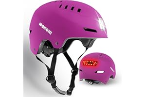 DKONI Bike Helmet with LED Lights Bicycle Helmets Commuter Cycling Helmet USB Rechargeable Front & Back LED Light Helmet for Adult Men Women