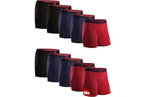 DANISH ENDURANCE Calzoncillos Hombre Boxer de Bambu, con o Sin Bragueta, Suaves y Elásticos, 6 Pack - Boxer Hombre, Ropa Interior