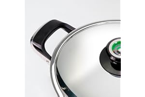 OPPAHA Manici Pentola Compatibili AMC al 100% Filettatura in Ottone e Bachelite Anti Scottatura Set 2 Maniglie Serie 28