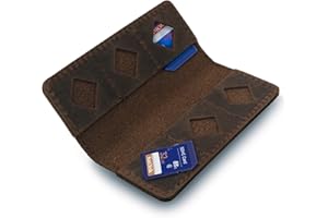 MegaGear - Tarjetero para Tarjetas SD (Piel), Color Canela