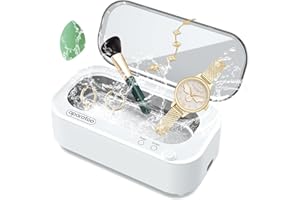 BUBBACARE Nettoyeur à Ultrasons, 48000Hz Nettoyeur Ultrasons Professionnel en Acier Inoxydable pour Tous Les Bijoux, Bac Nettoyeur Ultrasons Lunettes Ultrasonic Cleaner pour Bijoux,Montre, Lunettes, Dentie