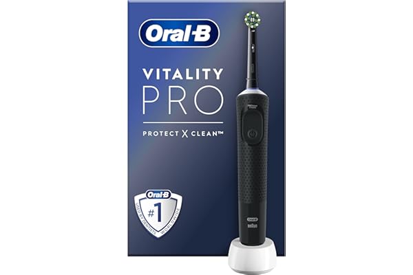Oral-B Vitality Pro Cepillo de Dientes Eléctrico con Mango Recargable y 1 Cabezal, Diseñado Por Braun, Regalos Originales - Negro
