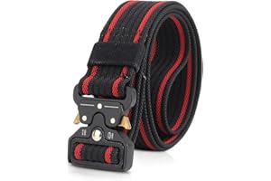 LumiSyne Cinturón Táctico 1.5" Ajustable Hombres Cinturón Resistente Cinturón Nylon Hebilla de Metal de Liberación Rápida Cinturón Táctica Molle para Molle Caza Deporte