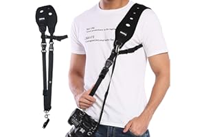 prowithlin pasek na ramię, pasek do aparatu, z mocowaniem do lustrzanki, dla bezpieczeństwa, czarny, 1 sztuka