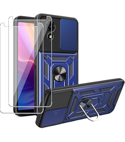 HuiYouMY Coque 3 En 1 Compatible Avec TCL 501 Avec 2 Films