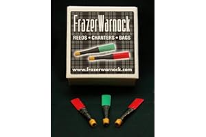 Frazer Warnock 3 pack Red x2 Green x1 Bagpipe Practice Chanter Reeds