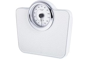 AD8180 ADLER Mechaniczna waga osobowa – waga ciała – analogowa waga fitness – pojemność 136 kg – tarcza ⌀15 cm – antypoślizgowa powierzchnia – łatwy odczyt