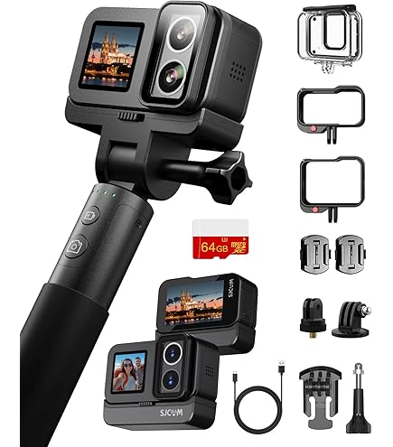 Caméra D'action SJCAM C400 Vlog Bundle 4K - Écran Tactile Rotatif, étanche 30m, Stabilisation 6 Axes, 64 Go
