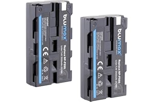 2X Blumax Akku kompatibel mit Sony NP-F550 / NP-F530 / NP-F570 | 3500mAh - LG Zellen- (Blackmagic NP-F570) - auch für Diverse Blitzgeräte Videoleuchten Fieldmonitore