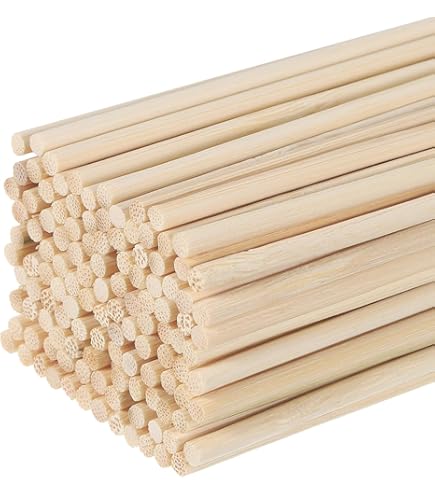 Trustleaf 8mm X 600mm Birch Hardwood Wooden Craft Sticks/Dowels - Seconds - Pack Of 20 Dowels