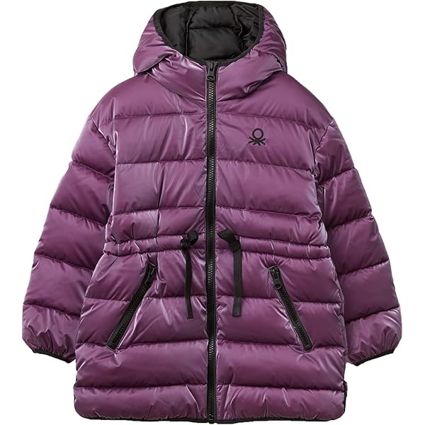 Abbigliamento 100 Grammi Benetton Bambina Piumino In Nylon Lucido