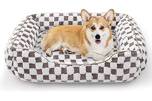 FURTIME Legowisko dla psa, średnie małe psy, kosz, antypoślizgowe, nadaje się do prania, odpowiednie dla Corgis, chihuahua i buldogów francuskich (M 63 x 53 x 20 cm)