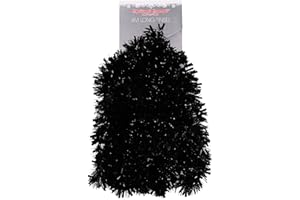 Christmas Concepts 4m Fornido/Fino Oropel - Decoraciones para árboles de Navidad (Negro)
