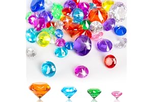 RNHDLY 50 stycken barnädelstenar 40 mm 30 mm 25 mm 20 mm diamanter för barn, stora akrylädelstenar, färgglada dekorationer me