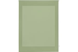 Uniestor Liso Estor enrollable translúcido - Verde pastel, 140 x 175 cm (Ancho por Alto). Tamaño de la Tela 137 x 170 cm. Estores para ventanas