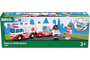 Brio World Ambulanza di Soccorso, Accessori per Set di Trenini per Bambini dai 3 Anni in Su