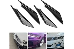 MASO 4pcs Auto Frontspoiler Black Carbon Front Wing Splitter Außen Embleme Set