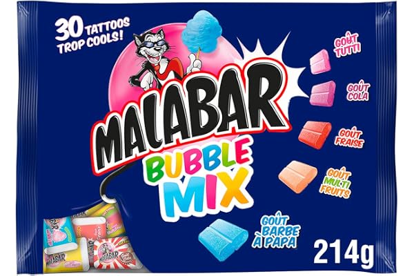 Malabar Chewing-gum Bubble Mix 214 g